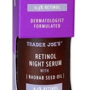 Trader Joe's Retinol Night Serum with Baobab Seed Oil - Purple and Brown